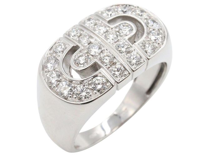 Bulgari Anello Parentesi con diamante Argento