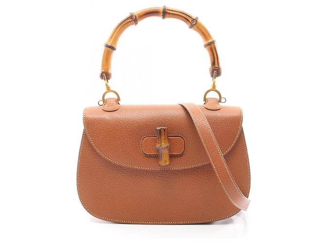 Bolso 2-Way Gucci Bamboo Castaño