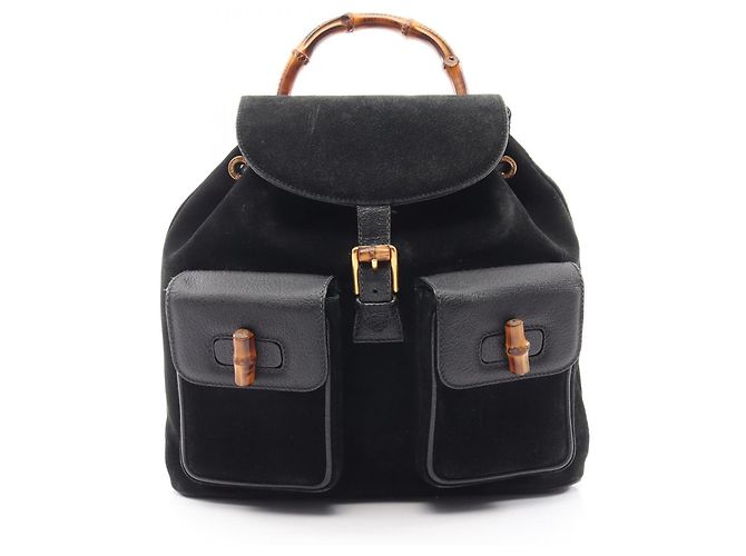 Sac à dos/Sac à main Gucci Bamboo Noir