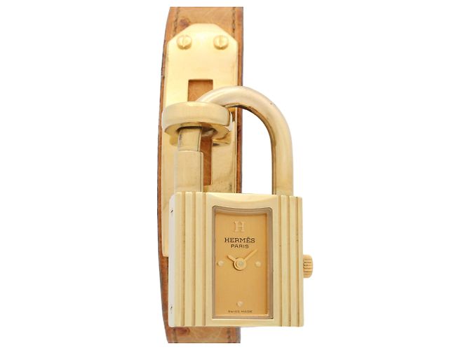 Hermès Relógio de Quartzo Hermes Kelly com Caixa Banhada a Ouro