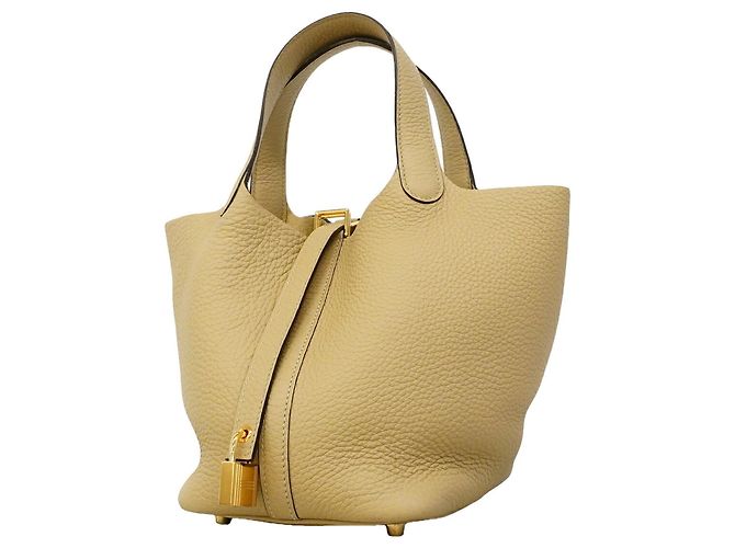 Hermès Bolsa Hermes Picotin Lock PM Bege