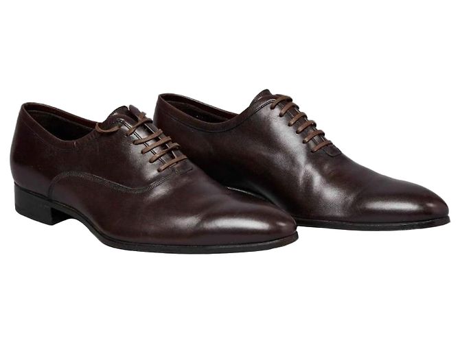 Chaussures à lacets Dior en cuir marron