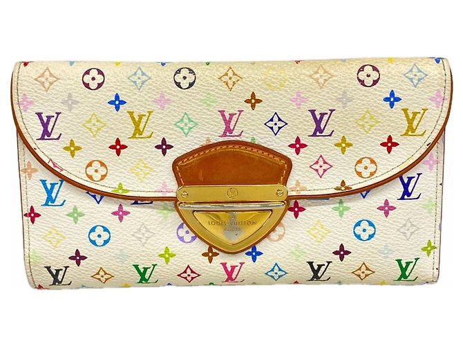 Louis Vuitton Tri-fold Long Wallet Pink White