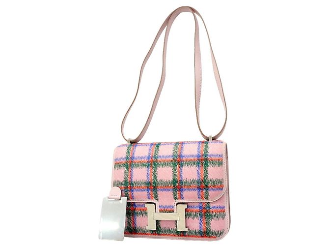 Hermès Bolsa de Ombro Hermes Constance Mini Rosa