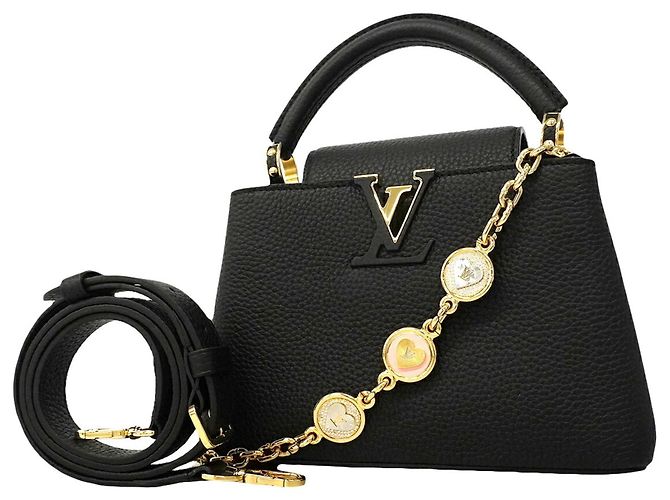 Bolsa My Capucines em couro Taurillon Louis Vuitton Preto