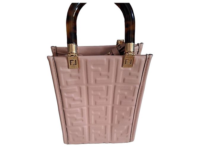 Fendi Mini Sunshine Borsa in pelle rosa