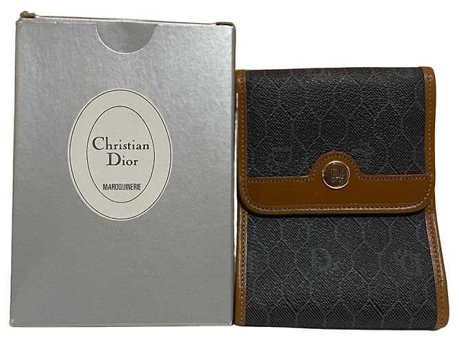 Christian Dior monogram canvas wallet Brown Dark grey