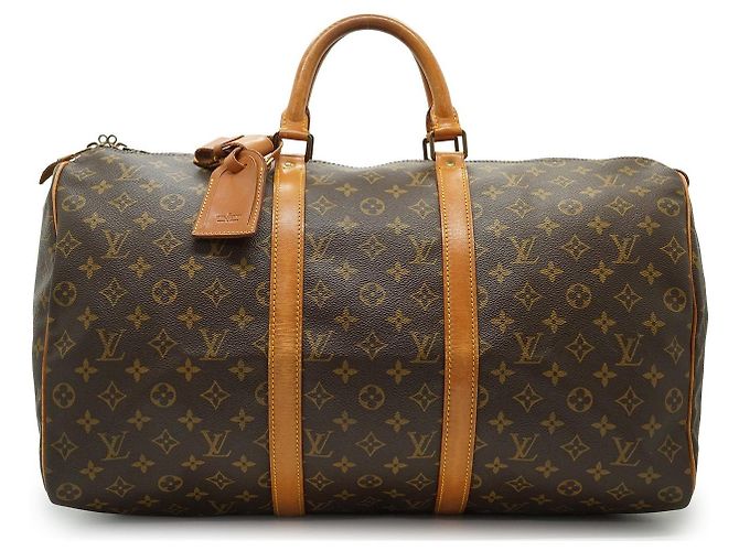 Louis Vuitton Vintage brauner Monogram Canvas Keepall 50 Reisetasche