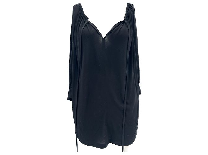 T-shirt fluida preta de viscose Givenchy Preto