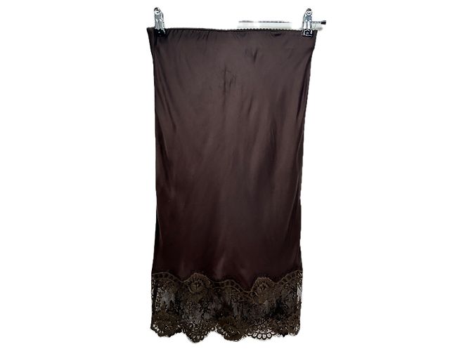 Autre Marque Gonna marrone in viscosa HERSKIND Taglia 36