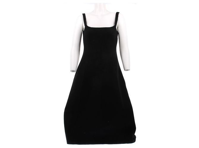 Khaite Robe noire à bretelles