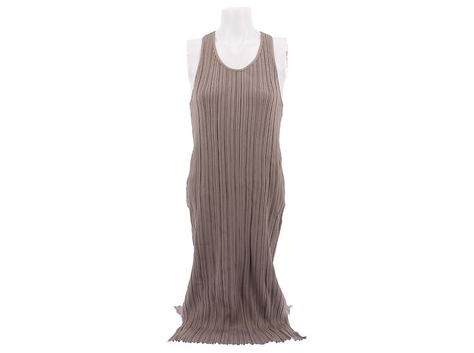 Vestido Acne Studios Taupe de Viscose M Bege