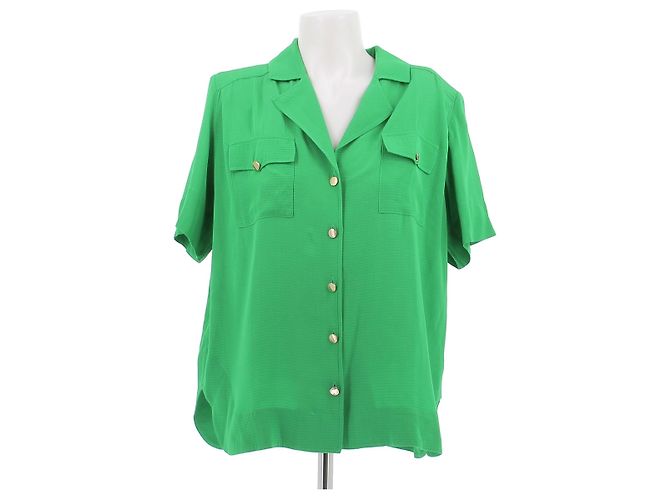 Camicia Ganni verde in viscosa