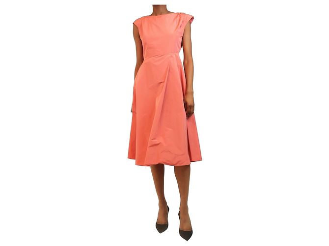 Weekend Max Mara Rosa ärmelloses langes Kleid - Größe UK 6 Pink