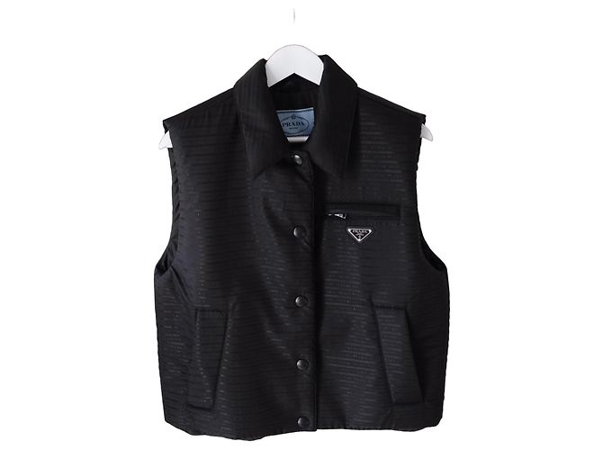 Prada Re-Nylon Weste Schwarz