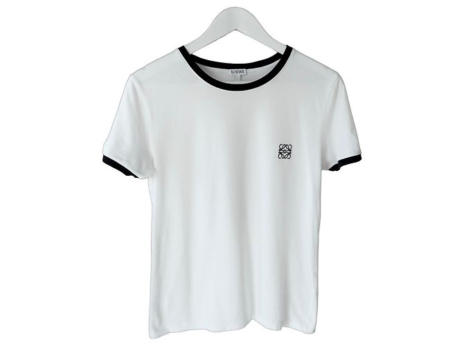 T-shirt Loewe con Logo Anagram Bianco Nero