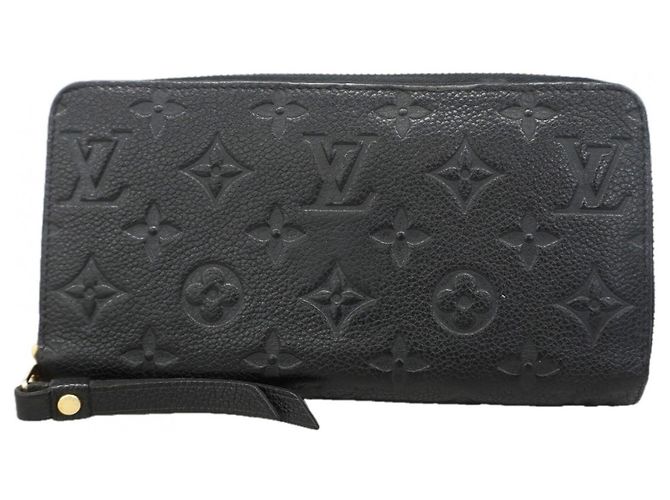 Louis Vuitton Monogram Empreinte Zippy Wallet Black