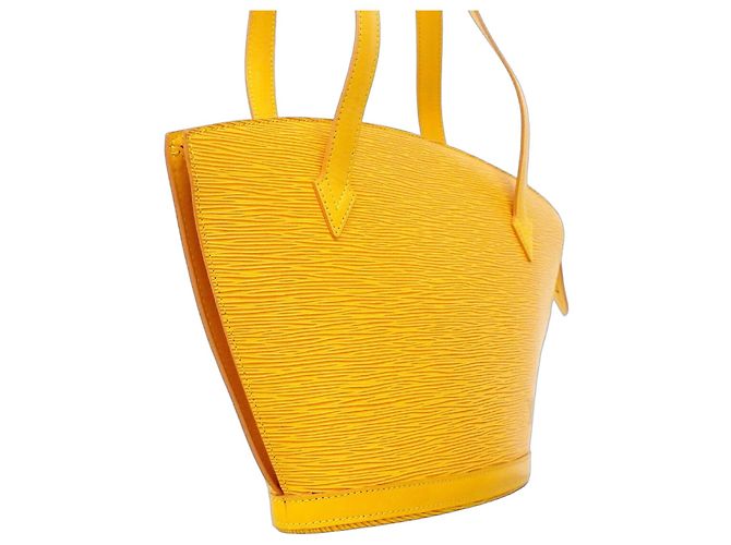 Borsa a tracolla Louis Vuitton Epi Saint Jacques Poignée Long Giallo