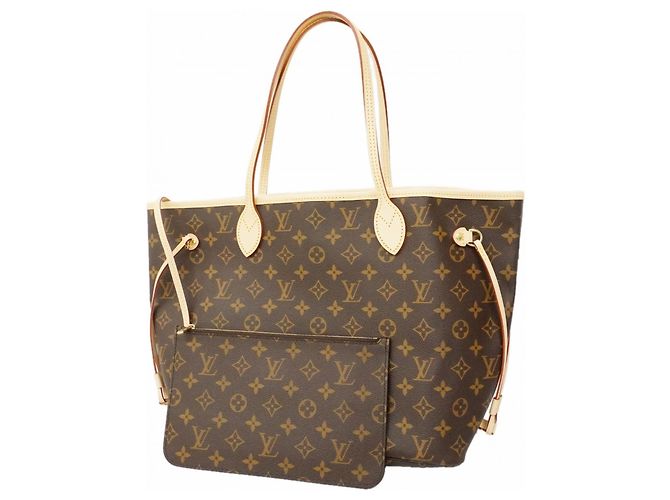 Borsa Tote Louis Vuitton Monogram Neverfull MM Marrone