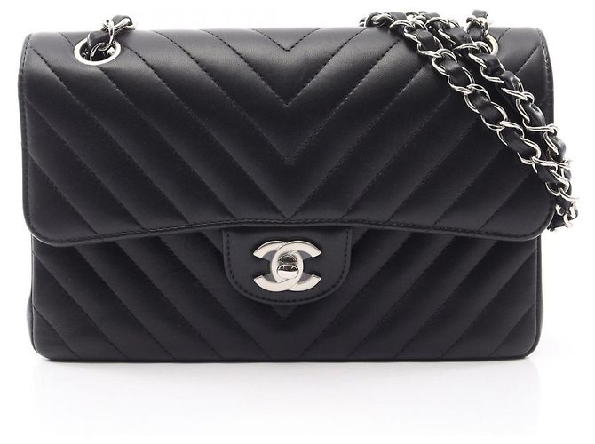 Borsa a Spalla Chanel Chevron V-stitch Nero