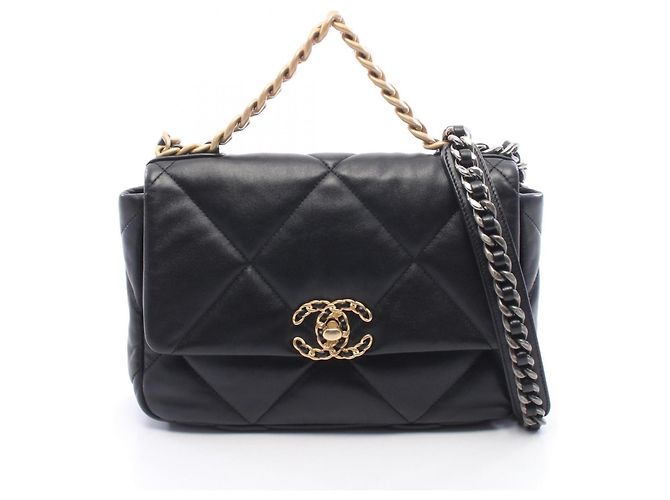 Borsa a tracolla Chanel 19 Dixneuf Matelassé Nero