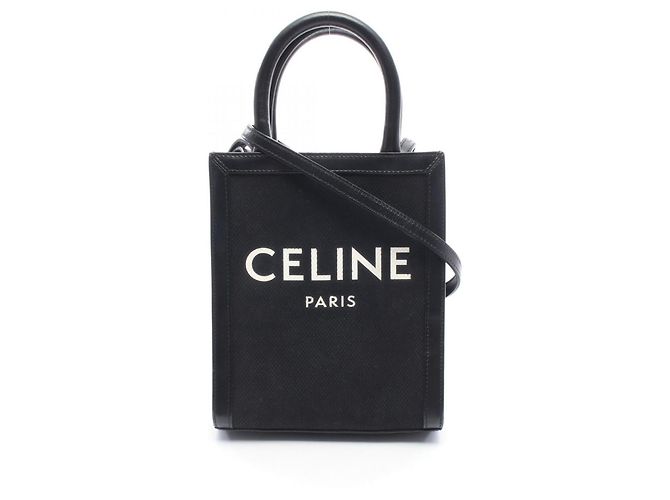 Céline Celine Mini Vertical Cabas Borsa a Spalla 2-Way Nero