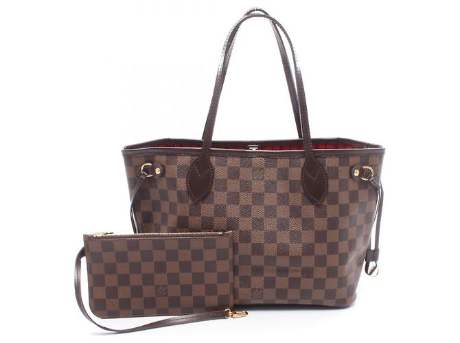 Sac cabas Louis Vuitton Neverfull PM Damier Ebene Marron