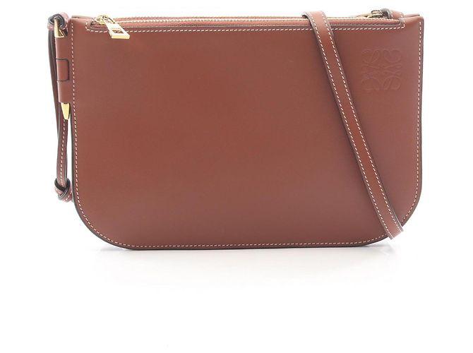 Pochette Loewe Gate Double Zip Marron