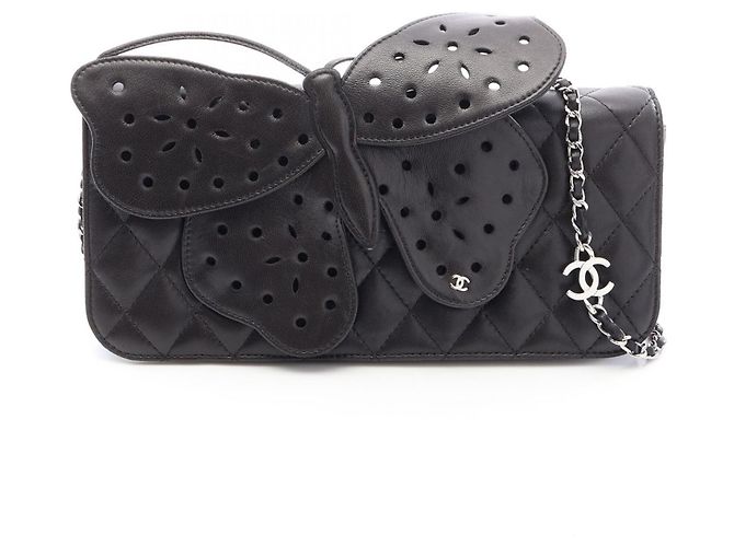 Borsa a Spalla Chanel Matelassé Butterfly Nero