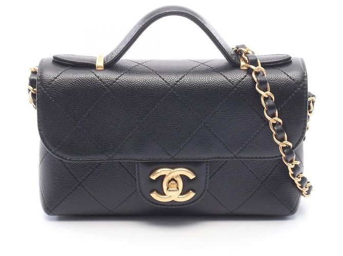 Borsa Chanel Mini Matelassé Top Handle Nero