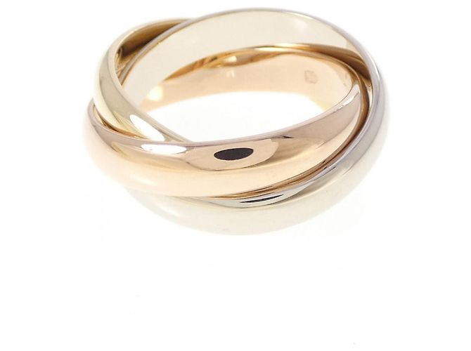 Anel Cartier Trinity em ouro rosa branco e amarelo 18K