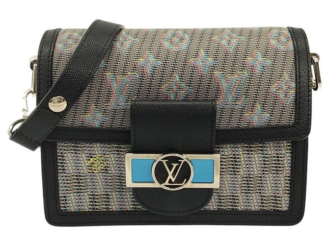 Louis Vuitton Monogram LV Pop Dauphine Mini Shoulder Bag Brown Silvery Blue