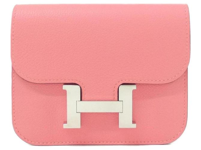 Hermès Monedero Slim Constance Hermes Rosa