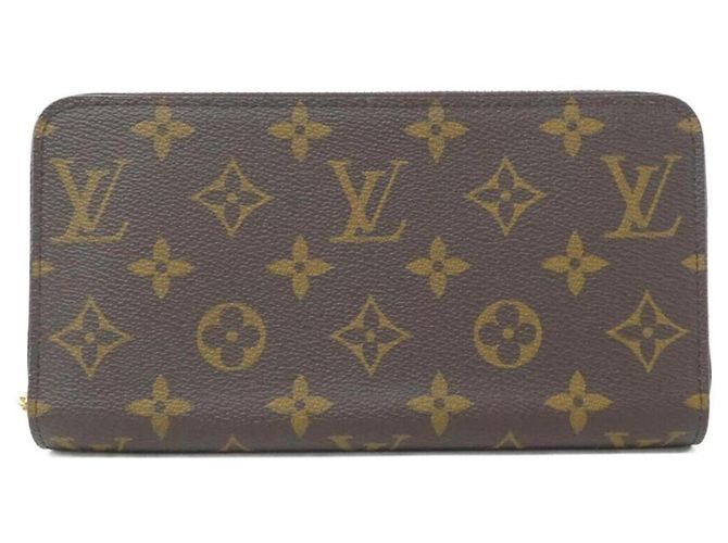 Louis Vuitton Monogram Zippy Wallet Brown Fuschia