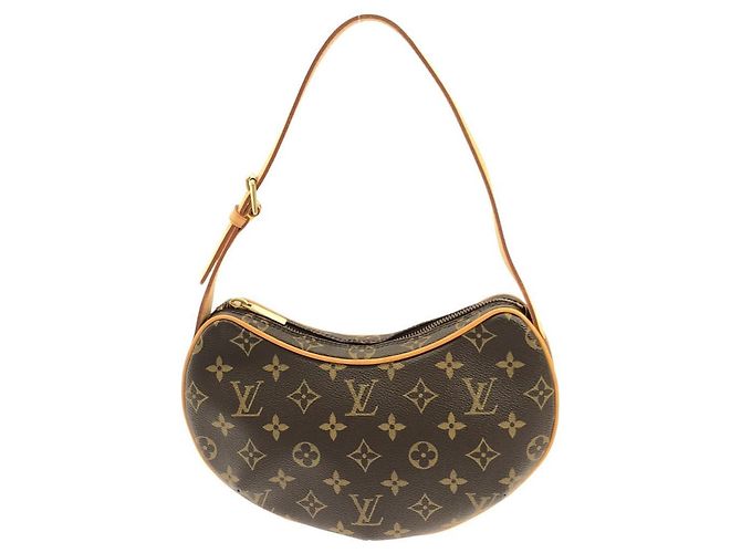Borsa a tracolla Louis Vuitton Monogram Pochette Croissant Marrone