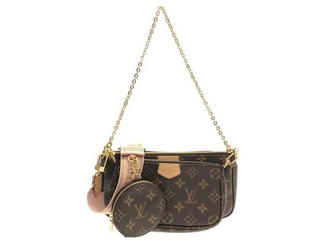 Louis Vuitton Monogram Multi Pochette Accessoires Braun Pink 