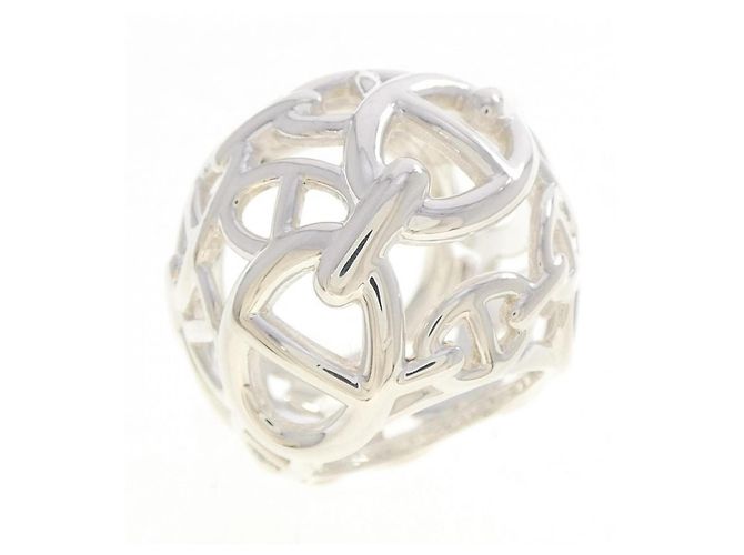 Hermès Hermes Chaine d'Ancre Enchainée Very Large Ring Silber 
