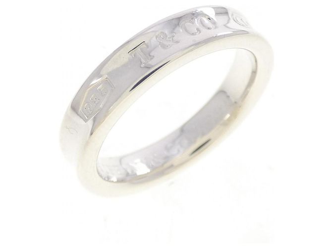 Tiffany & Co. 1837 Narrow Silver Band Ring Ring