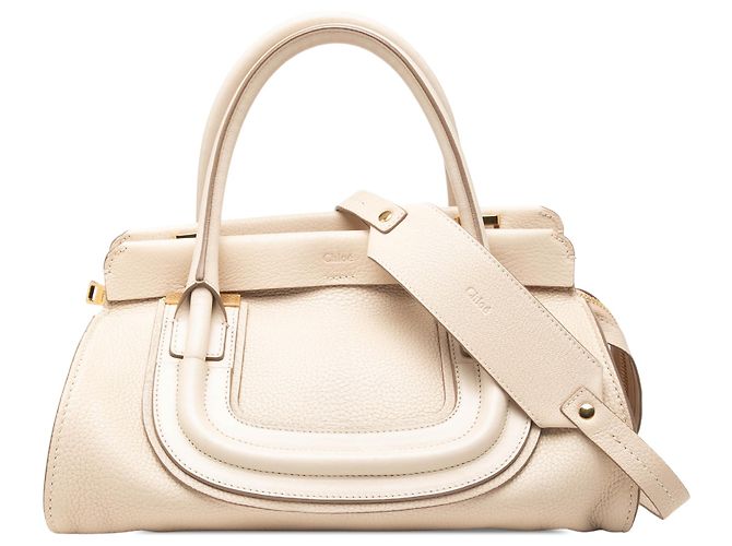 Borsa Everston in pelle marrone media Chloé Beige