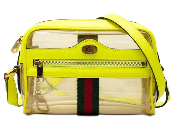 Bolso bandolera Gucci Yellow Mini PVC Web Ophidia Amarillo