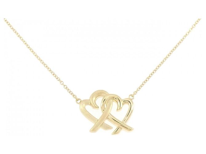 Tiffany & Co Collana Tiffany Loving Heart Interlocking in oro giallo 18K