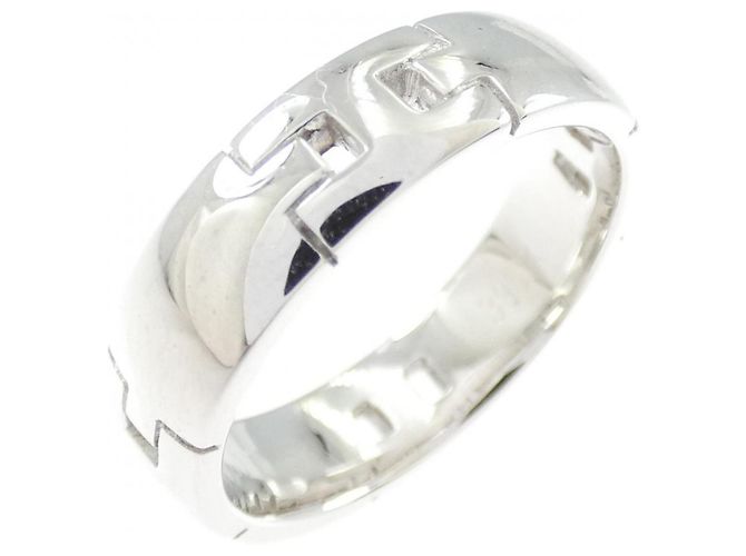 Ring Bague Hercules Petite Model en or blanc Hermès Doré 
