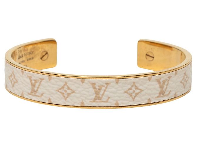 Louis Vuitton Monogram Jonc Armreif in Weißgold