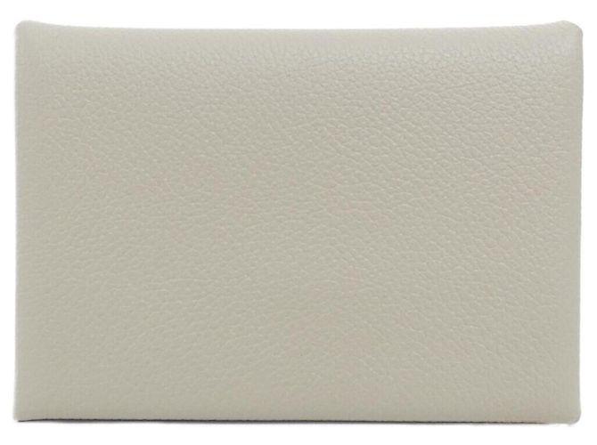 Hermès Hermes Calvi Duo Coin Case White