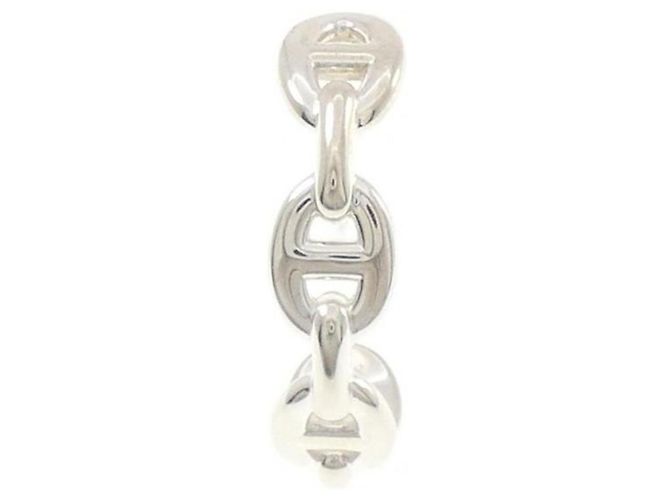 Hermès Pendiente de botón único de plata de ley 925 Hermes