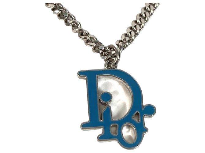 Collar de metal azul Christian Dior