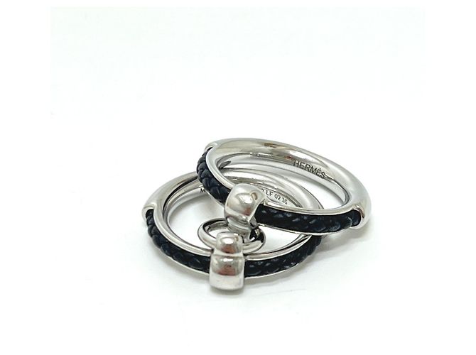 Ring Bague double Flibustier d'Hermès en argent Argenté