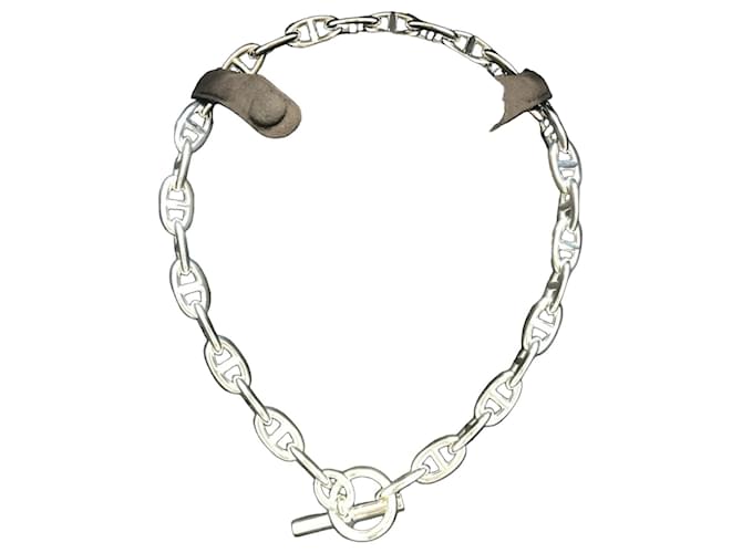 Hermès Collier Hermes Chaine d'Ancre GM Argenté 