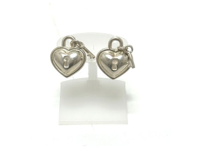 Tiffany & Co Pendientes Tiffany Heart Lock Plata