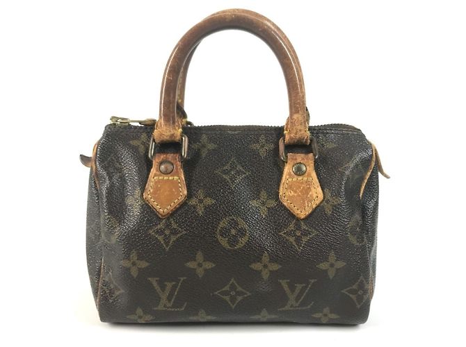Louis Vuitton Monogram Mini Speedy Tasche Braun Monogramm